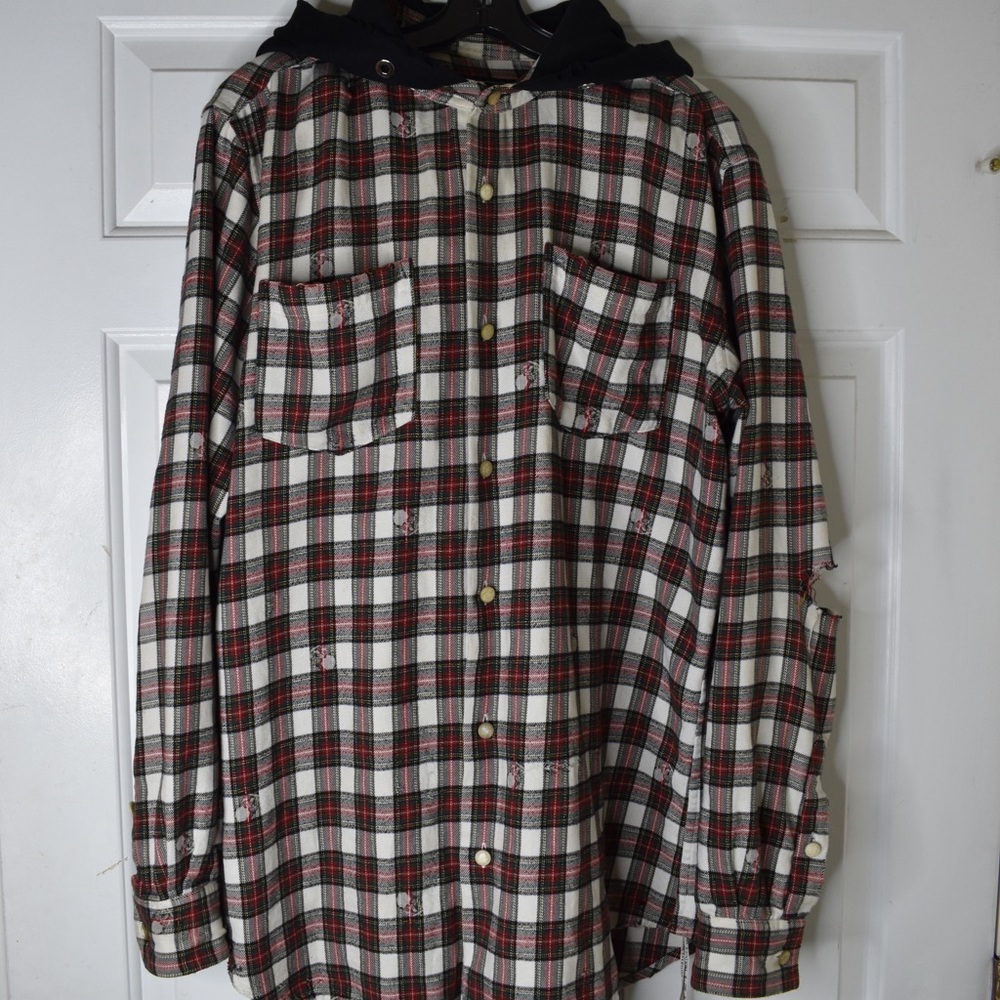 MASTERMIND WORLD *Damaged skull check flannel